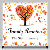 Lofaris Autumn Maple Tree Custom Name Family Reunion Backdrop